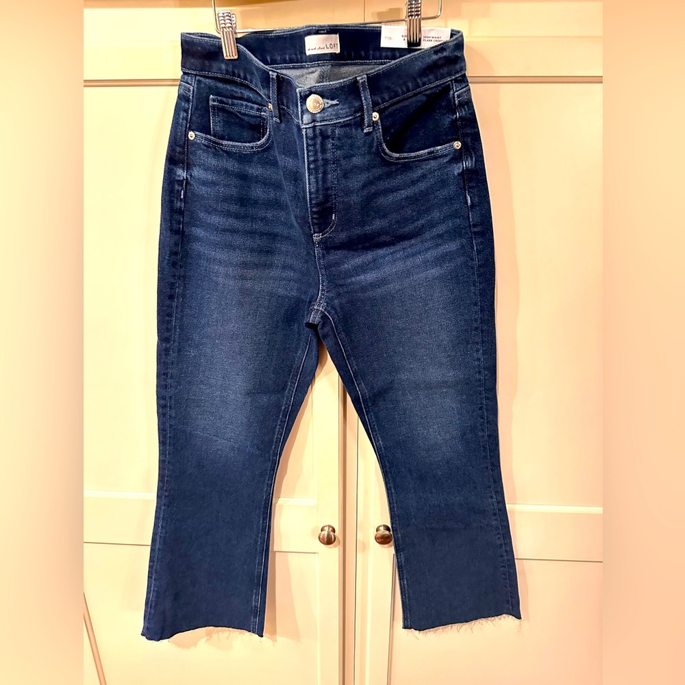 Loft high waist flare crop jeans